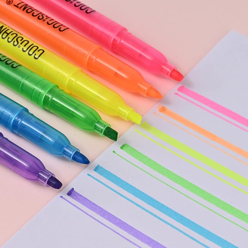 coruscant Highlighter - 100 pack color highlighter, color transparent visible fluorescent pen shell, wide chisel point mark, fluorescent pen, school, office - Image 4